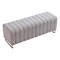 Homeroots 48in Gray and Gold Upholstered Bench 668854 - alternate 2