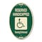 Signmission Reserved Handicapped Towing Enforced Green & Tan, 12 Inch X 18 Inch Designer, Heavy Gauge Aluminum A-OV-G-1218-9769 - alternate 1
