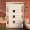 Vdomdoors Front Exterior Prehung Metal-Plastic Door, Manux 8933 White Silk, 2 Side and Top Sidelite Transom,  MANUX8933EXD-WS-W16+32+16xH80+14-RH - alternate 2