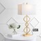 Jonathan Y Selina 32" Iron Ogee Trellis Modern LED USB Table Lamp, Gold Painting JYL3071A - alternate 2