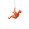 Homeroots 6" X 3" Orange Resin Climbing Man Hanging Dimensional Sculpture 358141 - alternate 3