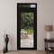 Vdomdoors Front Exterior Prehung Metal-Plastic Door Clear Glass / MANUX 8666 Matte Black / Office Commercial MANUX8666EXD-BLK-W36xH80+16-RH-I - alternate 2