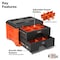 Klein Tools Toolbox, Two Drawer, Modbox 54822MB - alternate 2