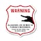 Signmission Alligator Warning Shield Sign Warning Al, 6 Inch X 6 Inch, Plastic Sign SHI-P-6-359 - alternate 1