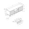 Monarch Specialties Tv Stand, 72-in. , Cabinet , Storage Drawer, Media Center, Living Room, Light Walnut Laminate I 2834 - alternate 2