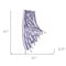 Homeroots 50" X 60" Blue and White Woven Cotton Striped Throw Blanket with Tassels 548933 - alternate 3