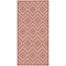 Homeroots 2' X 4' Coral And Orange Geometric Indoor Outdoor Area Rug 573846 - alternate 1
