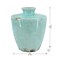 Homeroots 12" Aqua Terracotta Crackle Glaze Round Table Vase 534265 - alternate 2