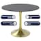 Leisuremod Round 35.43 in W, 29.34 in L, Sintered Stone/Stainless Steel, Grey VT20BG-36GRS - alternate 3