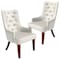Leisuremod Spruce Collection Modern Wooden Dining Chair in Beige Velvet, 2PK SC24BGF2 - alternate 1
