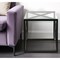 Homeroots 22" Black And Clear Glass And Steel Square End Table 543842 - alternate 1