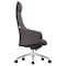Leisuremod Celeste High-Back Office Chair in Upholstered Leather and Iron Frame with Swivel and Tilt, Grey COT20GRL - alternate 2
