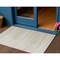 Homeroots 3' X 5' Linen Gray And Beige Striped Washable Indoor Outdoor Area Rug 597259 - alternate 1