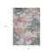 Homeroots 10' X 14' Coral And Teal Blue Abstract Washable Indoor Outdoor Area Rug 631974 - alternate 4