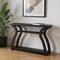 Homeroots 47" Espresso Floor Shelf Console Table With Storage 332813 - alternate 2