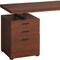 Homeroots 47" Brown and Black Wood and Metal Sled Computer Desk With Three Drawers 489898 - alternate 2