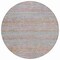 Homeroots 8' Linen And Gray Round Striped Washable Indoor Outdoor Area Rug 615670 - alternate 3