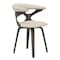 Leisuremod Klyne Swivel Leather Dining Chair with Poplar Wood Frame, 2PK KCDW-22TP2 - alternate 2