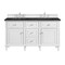 James Martin Vanities Lorelai 60" Double Vanity, Bright White, w/ 3 CM Phantome Eclos Top 424-V60D-BW-3PHT - alternate 1