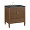 James Martin Vanities Myrrin 30" Single Vanity, Mid-Century Walnut w/ 3 CM Charcoal Soapstone Silestone Top 485-V30-WLT-3CSP - alternate 2