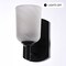 Vaxcel Laurelhurst 1-Light Wall Sconce, Matte Black, White Marble Glass, 4.75-In. Wide W0573 - alternate 3