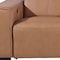 Homeroots 130" Chestnut Top Grain Leather Reclining Metal USB Sofa 720396 - alternate 2