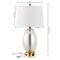 Jonathan Y Reese 26.5" 1-Outlet Contemporary Style Iron/Glass LED Table Lamp w/USB Charging Port, Silver/Brass G JYL4054A - alternate 3