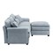 Homeroots 66" Blue Fabric Modular Sofa With Ottoman 568287 - alternate 5