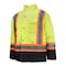 Radians Hi-Vis Reversible Bomber Jacket, Ripstop Polyester, Class Type R Class 3 Hi-Vis Green / Black, 3XL SJ610B-3ZGS-3X - alternate 1