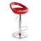 Elama 2 Piece Retro Adjustable Bar Stool in Red with Chrome Base ELM-806-RED - alternate 3