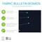 Ghent Fabric Wrapped Bulletin Board, 4'H x 5'W, Black, Square Corners 12UT45-W95 - alternate 2