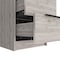 Homeroots 19" Gray Wood Two Drawer Nightstand 543650 - alternate 3