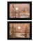 Homeroots Set Of Two Full Moon I and II 2 Black Framed Print Wall Art, 2PK 407189 - alternate 1