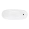 Kingston Brass 63" Acrylic Oval Single Slipper Freestanding Tub with Drain, Glossy White/Matte Black VTRS632927C310 - alternate 1