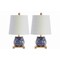 Jonathan Y Justina 16" Ceramic Mini Table Lamp, Blue/White, 2PK JYL3014A-SET2 - alternate 3