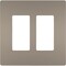 Legrand radiant Wallplate, 4.94 in L, 4.96 in W, 2 -Gang, Polycarbonate, Silver, Nickel RWP262NICC6 - alternate 1