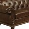 Homeroots 70in Espresso Faux Leather And Black Nailhead Love Seat 515738 - alternate 3