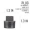 B & K Plug 1" Black 310P-1 - alternate 2