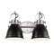 Jonathan Y Phineas 16.25" 2-Light Adjustable Farmhouse Bohemian Iron LED Vanity Light, Black/Nickel JYL1115A - alternate 1