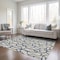 Homeroots 9' X 12' Beige And Blue Geometric Washable Indoor Outdoor Area Rug 599176 - alternate 2
