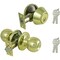 Prosource Deadbolt and Entry Lockset, Turnbutton Lock, Saturn Design, Polished Brass, 3 Grade, Brass B37B1-PS - alternate 1