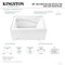 Kingston Brass 48" Acrylic Rectangular 3-Wall Alcove Tub, Left Hand Drain and Anti-Skid Surface, Glossy White VTAM4832L22D - alternate 2