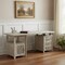 Homeroots 68" Gray Solid Wood Writing Desk With Three Drawers 569607 - alternate 4