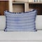 Homeroots 14" X 20" Blue and White Striped Cotton Throw Pillow With Fringe 529342 - alternate 1