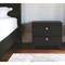 Homeroots Modern and Minimalist Black Two Drawer Nightstand 477906 - alternate 2