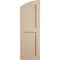 Ekena Millwork Sandblasted 2 Equal Flat Panel w/Elliptical Top Faux Wood Shutters, 12W x 68H 64 Low Side, PR SHUFPL12X68SDPR - alternate 2