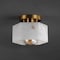 Jonathan Y Tessa 8" 1-Light Modern Contemporary Alabaster/Iron Hexagonal LED Semi Flush Mount, White Marbling/Br JYL1204A - alternate 4