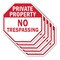 Signmission Private Property No Trespassing, 10 inch X 10 inch, Aluminum Metal Signs, 5PK OC-A-5Pack-10-142 - alternate 1