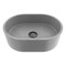 Vigo Giralda Gothic Gray Concreto Stone 16 in. L x 11 in. W x 5 in. H Oval Vessel Bathroom Sink VG04059 - alternate 2
