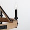 Vidalite Savannah 3-Light Rustic Farmhouse Style Chandelier, Natural Brown & Black Pendant Chandelier Light CE1013044 - alternate 5